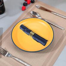 8inch Porcelain Dessert Set Microwave And Dishwasher  Lightweight For Pizza Pasta Bread Snacks Salad Yellow