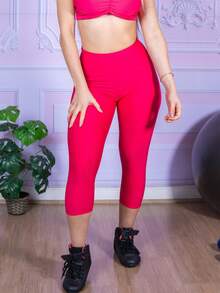 Women Sports Leggings - Hot Pink - View 4