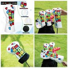Club Covers, Birdie Design Driver Covers, Fairway Wood And Hybrid Covers With Interchangeable Tags, Premium PU Leather Club Covers - 混合型(1個) - 查看 2