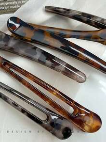 4 Stücke Leopard Muster Haarklammern, modische Haarspangen für Frauen