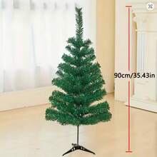 Nuevo árbol de Navidad de PVC, árbol de Navidad artificial, árbol de madera dura de PVC, árbol de Navidad verde, decoración de árbol de 60 cm, 90 cm, 120 cm, 150 cm, 180 cm y 210 cm, adecuado para decoración navideña de hogar, jardín, centro comercial y restaurante. - Verde - Ver 7
