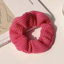 2025 Knitted Scrunchie For Women - Vintage Sweet Hair Accessory, Soft Elastic Hair Tie, Autumn Winter Hair Band, Cute Daily Wear Hair Ring, Fashionable Girls' Hair Decor, Retro Knit Hair Scrunchy, Comfortable Styling Hair Accessory, Perfect Gift For Her Friends, Chic Hair Loop For Parties & Casual Looks