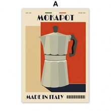 Italian Espresso Coffee Pot Beans Wall Art Wall Art Canvas Painting Poster And Prints Wall Pictures For Cafe Living Room Decor - Multicolor - View 24