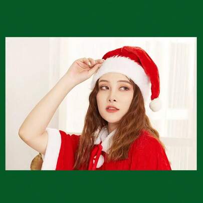 1 pieza de gorro de Papá Noel navideño para adultos y niños, de comercio transfronterizo.