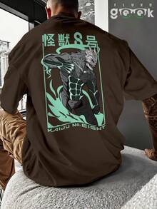 Camisa Camiseta Oversized Streetwear Dandadan Vovó Turbo Granny Okarun Anime REF 7340 FLUXOGEEK - Marrom - Visão 7