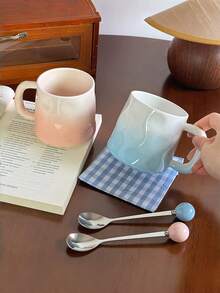 380ml Ceramic Mug, Gradient Coffee Cup For Women, Couple Breakfast Cup, Office Coffee Mug, A Cup Of Coffee, Mug, Possible, Mug, Ramadan Gift, Ramadan Distribution, Ramadan