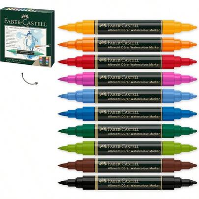Doubleended Albrecht Durer Watercolour Markers Assorted Pack Of 10 18160310