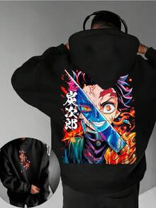 Men's Anime Hoodies For Anime Fans | Cool And Unique Designs With Vibrant Artwork | Geeky Fashion  |  Streetwear For Anime Lovers | Comfortable Sweatshirts | Perfect Gifts For Anime Lovers | Bold Casual Wear | Stylish And Eye-Catching Graphic Hoodies - màu đen - Xem 1