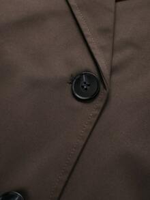 Classic Long Sleeve Cropped Trench Coat, Dad Style