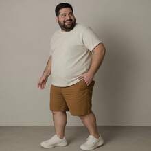 EVOLUTION PLAY Kit 2 Bermuda Shorts Twill Men's Plus Size 48 Or 58 Extra Large - Ocher-khaki - View 5
