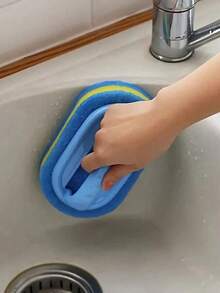 1 Set Cleaning Sponge Brushes With Handle, Kitchen Cleaning Sponge Wipes, Dish Washing Sponge Brush, Pot Brush, Durable Cleaning Sponge, Strong Decontamination, Cleaning Supplies, Powerful Bathtub, Tile And Kitchen Sponge Cleaner, Durable Dishwashing Tools, Highly Efficient Cleaning For Bathroom, Bathtub And Tile