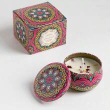 4 paquetes de velas perfumadas sin humo con caja colorida, tiempo de quemado prolongado y fragancia rica - regalo de Navidad para familiares y amigos