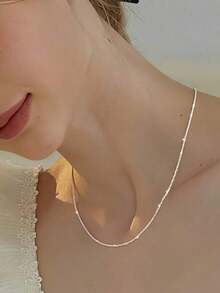 18-Inch Women's Charming Sparkling Necklace, Suitable For Holiday Parties, Hypoallergenic Necklace Gift, The Best Gift For Valentine's Day - Ngôi sao - Xem 3