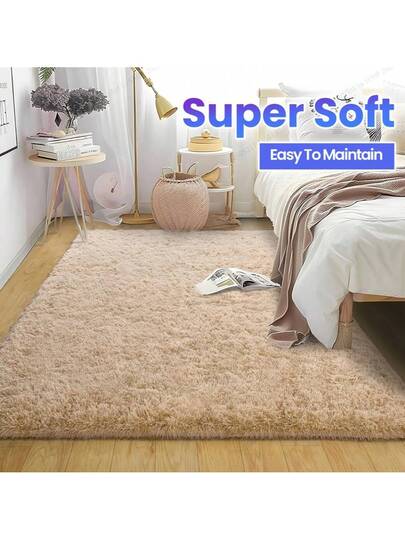 [Luxurious Faux Fur Rug] 1pc, Luxurious Zachte Area Rug, Rectangle, Verlichting Gray, Tufted Polyester 100%, Fluffy, Non Shedding, Durable, Plush Feel, Easy To Clean, Versatile Living Room, Bedroom, Indoor Dry Clean Only view 6