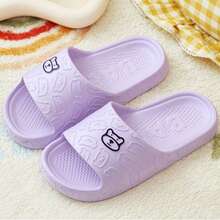 Sandales d'été épaisses à la mode pour femmes, simples et polyvalentes, en EVA antidérapante. Idéales pour la maison, la salle de bain, le dortoir.