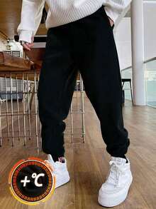 1条装男童/青少年街头嘻哈时尚舒适纯色慢跑裤