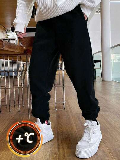 1条装男童/青少年街头嘻哈时尚舒适纯色慢跑裤