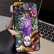 Funda de Teléfono de Dibujos Animados B-Battle-R-Royales-F-FortniteS para iPhone 17 16 15 14 13 12 Mini 11 Pro Max Cubierta de Silicona Suave - z2 - Ver 5