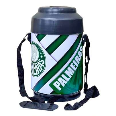 Cooler Plástico Térmico 12 Latas com Alça Estampado Time de Futebol Ideal Cerveja Bebidas