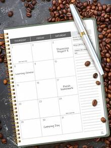 1本2026-2027年A4尺寸两年期月历，包含24个大月历概览和额外备注栏，非常适合用于日程安排、预约、会议记录，也是学校办公用品、教师节礼物或母亲节礼物的理想之选。 - 綠色 - 查看 3