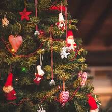 5 Stück Weihnachtsglocken Halskette, Weihnachtsdekoration Glocken mit verbindenden Bändern, Weihnachtsartikel, geeignet für Weihnachtsbastelgeschenke, Weihnachtsgeschenk Raumdekoration