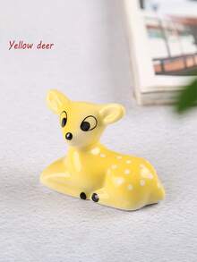 ¡Feliz Navidad! Plato de servir de cerámica con diseño de reno navideño, soporte para palillos chinos, soporte para tenedor y cuchara con diseño de ciervo de dibujos animados, cojín de vajilla para uso diario, soporte decorativo para bolígrafos, decoración de mesa navideña, decoración de mesa para fiestas.