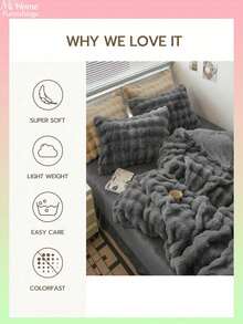 Bộ chăn ga gối 3 món - 1 vỏ chăn và 2 vỏ gối, vải dệt gia dụng mềm mại và thoải mái, nhiều màu sắc, phù hợp cho ký túc xá, phòng ngủ, trang trí nhà đơn giản và thời trang, có thể giặt bằng máy, không có ruột - Bộ chăn ga gối lông vũ/lông vũ giả, bộ chăn ga gối sang trọng, 1 vỏ chăn có khóa kéo và 2 vỏ gối, không bao gồm chăn bông, cỡ đôi, cỡ lớn, cỡ King, cỡ Queen - Màu xám đen - Xem 6