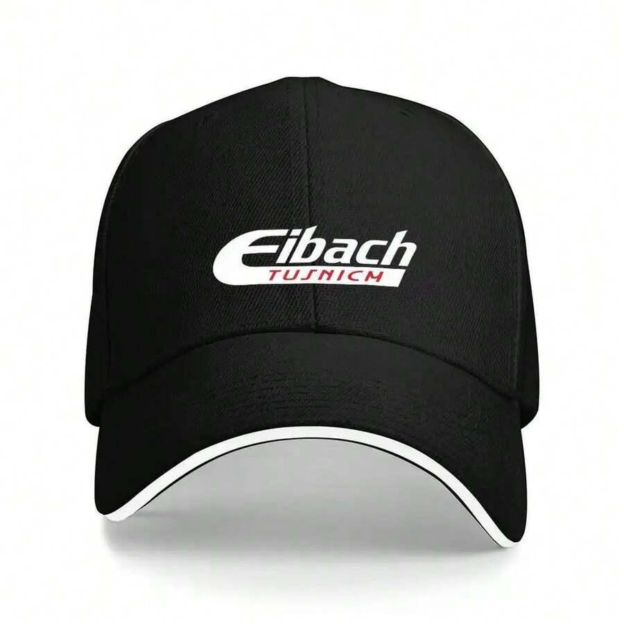 1pc Eibach Men'S Baseball Cap With Red "Eibach" Text - Lightweight, Breathable Polyester, Machine Washable - Ideal For Fitness & Outdoor Sports, Casual Style, Baseball Cap - trắng - Xem 1