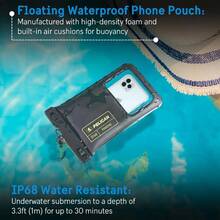 Marine 4 Pack IP68 Floating Waterproof Phone Pouch Case XL Size  15 Pro Max 14 Pro Max 13 Pro Max 12 Pro Max S23 Ultra Pixel 7 Detachable Lanyard Black Yellow - 4PackBlackHiVisYellowXL - View 2