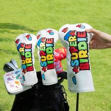 Club Covers, Birdie Design Driver Covers, Fairway Wood And Hybrid Covers With Interchangeable Tags, Premium PU Leather Club Covers - 混合型(1個) - 查看 3