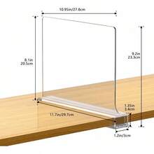 6 PCS Shelf Dividers For Closet Organization Acrylic Clear Closet Shelf Divider For Wooden Shelving Suitable For Wooden Or Vertical Shelves Or Bedroom Kitchen And Office