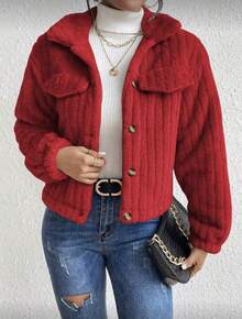 Women Coats - Red - View 6