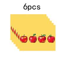 1set/1pc/4pcs/6pcs/100pcs Apple Print Placemats, Heat-Insulating Placemats, Suitable For Home Decoration, Holiday Dining, Kitchen And Party Decoration, Party Placemats, Can Be Given As Gifts