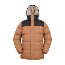 Mountain Warehouse Mens Snow Borg Lined Padded Jacket (Tan) - 100% Polyester - (MW3748) - Beige - View 1
