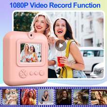 [即时打印相机] 社交礼物：成人即时相机和便携式照片打印机 - 使用有趣的滤镜在几秒钟内捕捉和打印 1080P 高清照片/视频，非常适合旅行、圣诞节、生日 - 可作为礼物送给他、她、情侣和朋友（1300mAh 可充电）