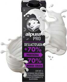 Alpura Pro con proteína Deslactosada Ultrapasteurizada en Paquete de 12 piezas de 1 Litro cada una, Fuente de proteína y Calcio, baja en grasa, adicionada con Vitaminas A y D - 1 - Ver 3