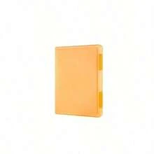 Caixa de armazenamento portátil, à prova d'água e multicamadas, em plástico transparente, projetada como caixa de arquivo. Ideal para escritório, escola e casa. Permite o armazenamento de arquivos frente e verso, incluindo etiquetas temáticas (rosa, laranja, verde e azul). Funciona como organizador de armazenamento.