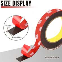 Double Sided Tape, Heavy Duty Mounting Tape Waterproof Foam Tape, 3m Length, 0.59/0.79/1.18inch Width For LED Strip Lights, Home