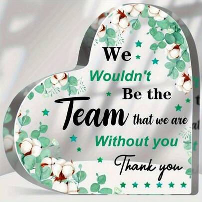1pc Heartfelt Appreciation Acrylic Plaque - Decorative Sign With Thank You Message For Coworker, Boss, Employee - Contemporary Tabletop Decor For Home, Office, Christmas, Valentines Day, New Year Gift