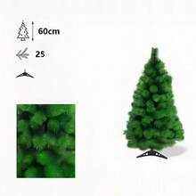 Nuevo árbol de Navidad de PVC, árbol de Navidad artificial, árbol de madera dura de PVC, árbol de Navidad verde, decoración de árbol de 60 cm, 90 cm, 120 cm, 150 cm, 180 cm y 210 cm, adecuado para decoración navideña de hogar, jardín, centro comercial y restaurante. - Verde - Ver 20