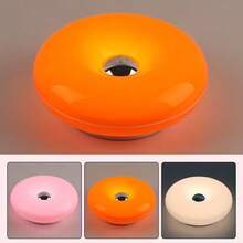 Modern Fashionable Donut-Shaped Atmosphere Lamp, Rechargeable, 3-Color Dimming, Touch Switch, Suitable For Bedroom, Study, Living Room, Office Decor Lighting