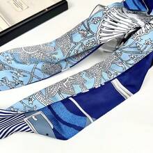1pc Women's Fashion Long Narrow Scarf, Minimalist Versatile High-End Accessory For Shirt Waist Decoration