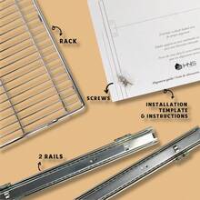 Hold Nâ€™ Storage Pull Out Cabinet Drawer Organizer Heavy Duty Slide Out Shelves 14â€ W X 21â€ D Requires At Least A 151 4â€ Cabinet Opening Steel Metal Chrome Finish