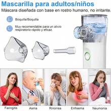 Nebulizador Portatil, Tres Mscaras, 2 Cuerdas de Amarre, 1 Bolsa de Almacenamiento, Nebulizador Portatil Recargable de 20 ml, Adecuado para el Hogar, La Oficina y el Exterior Blanco - inicial - Ver 7