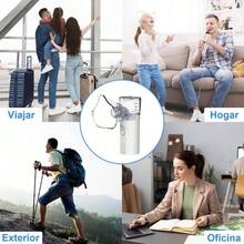 Nebulizador Portatil, Tres Mscaras, 2 Cuerdas de Amarre, 1 Bolsa de Almacenamiento, Nebulizador Portatil Recargable de 20 ml, Adecuado para el Hogar, La Oficina y el Exterior Blanco - inicial - Ver 9