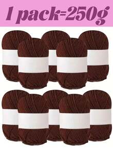 250g/10 件优质花卉腈纶纱线套装，每件 25g - 柔软耐用，适用于 DIY 针织和钩编项目，例如围巾、帽子、手套、毛毯、手工艺品 - 彩色 - 查看 5