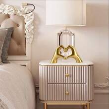 Gold Decor For Living Room Bedroom Bookshelf Coffe Table Love Finger Aesthetic Statues Boho Wedding Accents Decorations Knick Knacks Home Decor For Shelves Both Hand Gold YA003GOLD - Gold - View 4