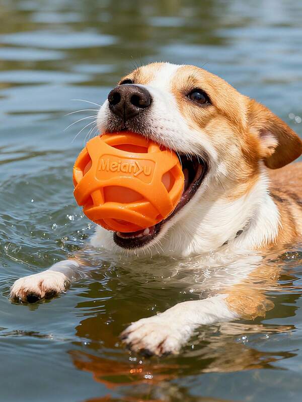 2Pcs Meianju Pet Dog Hollow Ball Toy, Molar - Resistant Elastic Rubber Ball, Outdoor Throwing & Self - Amusement For Boredom Relief, A Great Helper For Interaction And Companion