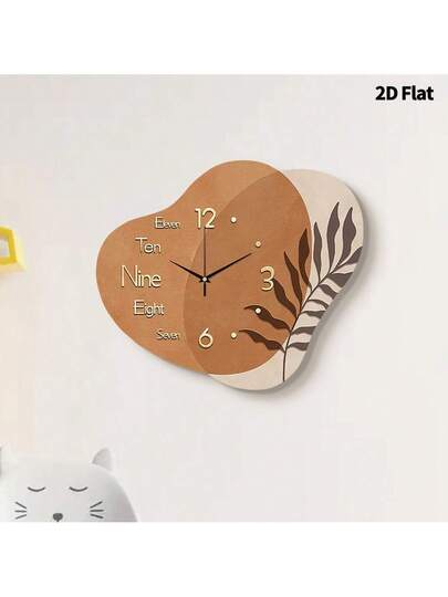 2D Flat 1pc Moderne Minimalist Home ation Creativity Wand Clock, Ultra Quiet Quartz Movement, No Ticking Sound, Painting Klok Living Room, Bedroom Office, able Watch, Unique Personalized, Clear Reading Time, In Bedroom, Studio, Ho Study, Kitchen Cafe, Perfect Family Friends view 4