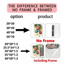 1 pieza Arte de lienzo vintage navideño con estilo elegante - Decoración de pared moderna sin marco, adecuado para decoración del hogar, decoración de habitación, decoración de dormitorio, decoración de sala de estar, decoración de baño, decoración de pared, decoraciones navideñas para el hogar, opcional con marco de pared - Multicolor - Ver 9